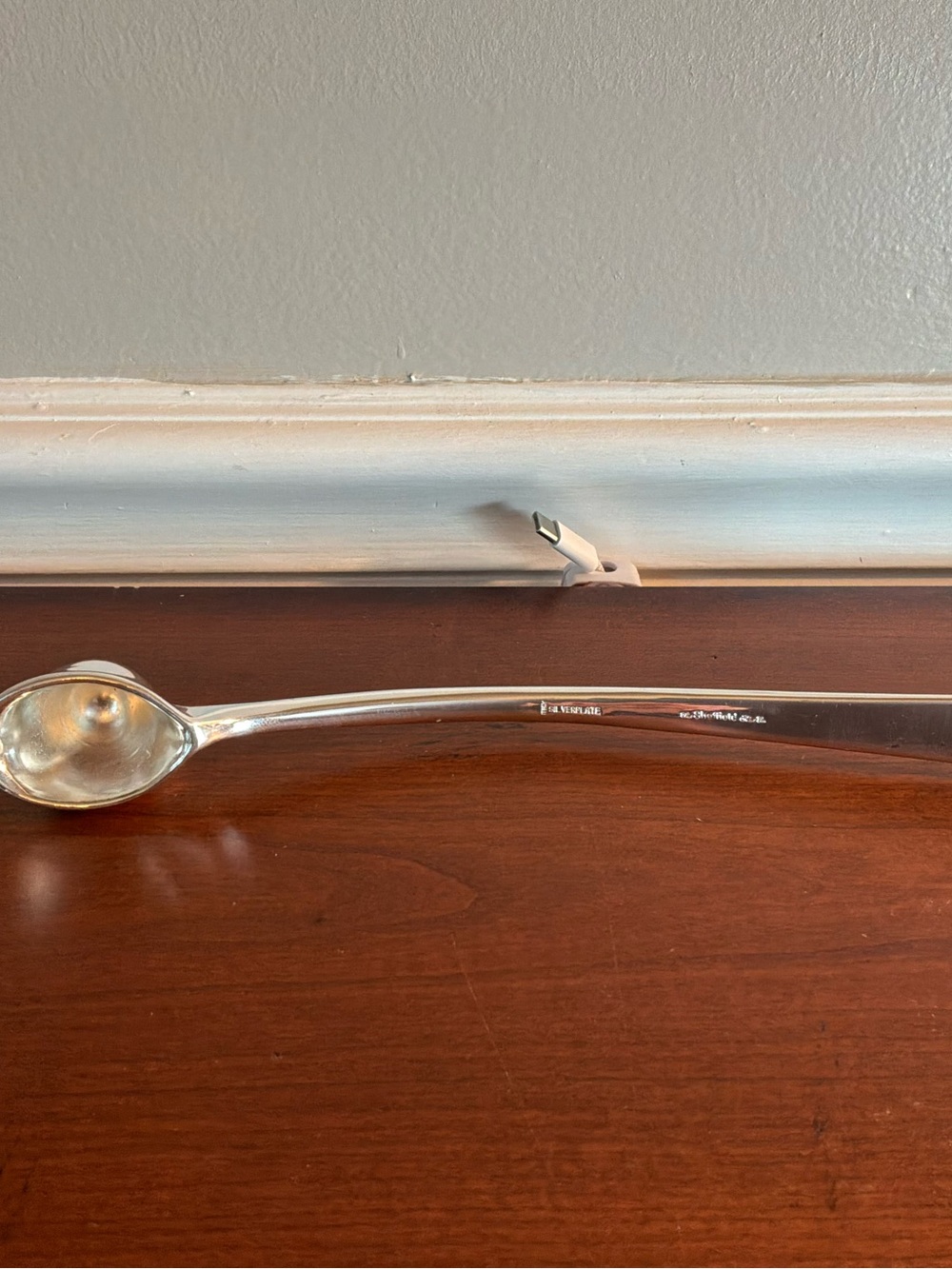 Vintage Sheffield  10in Candle Snuffer silver plated made in Italy